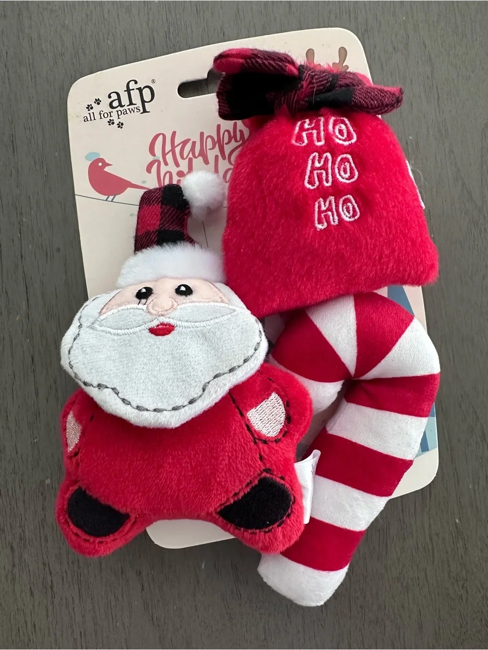 ALL FOR PAWS Mini Plush Small Dog Toys Christmas Squeaky Soft Holiday New